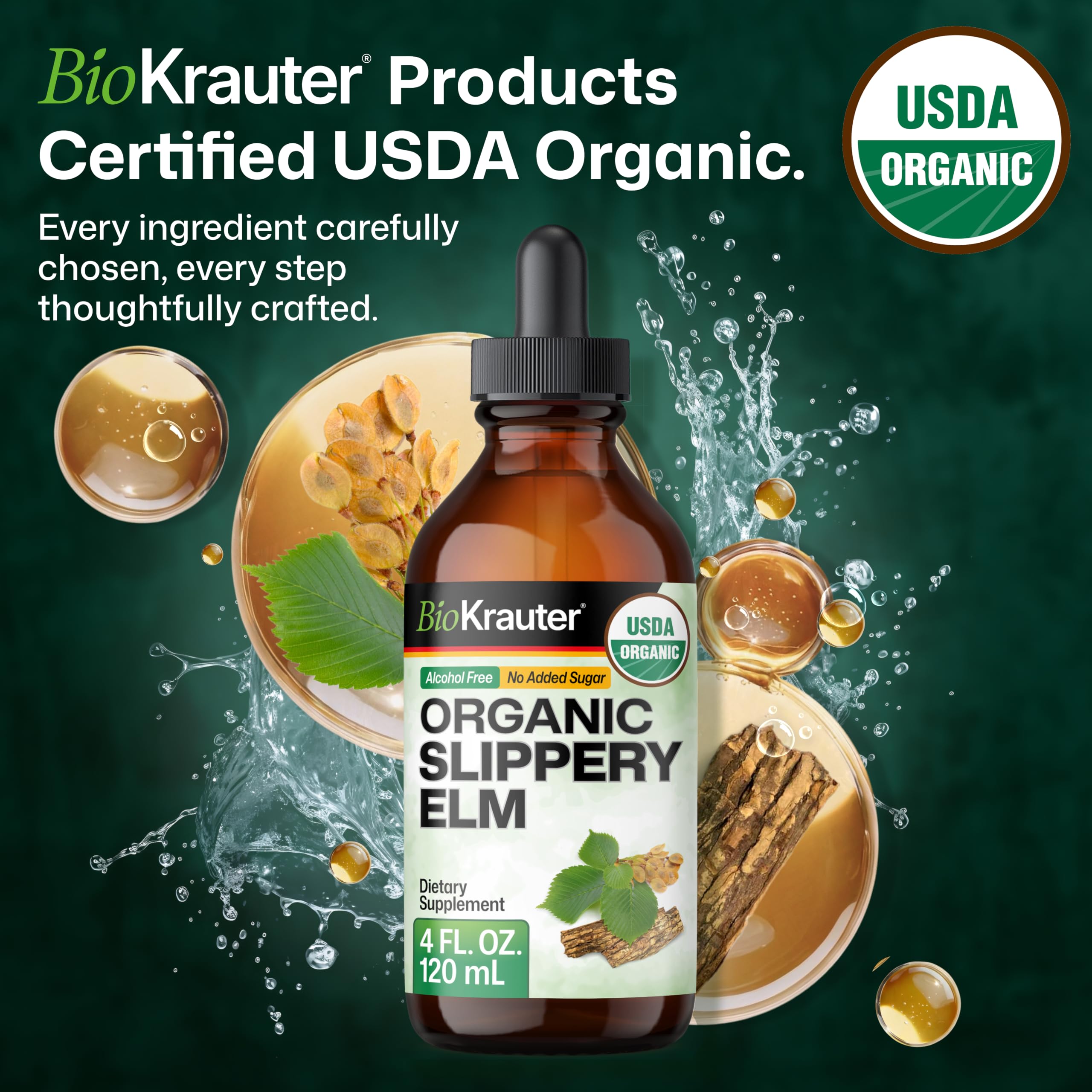 USDA Organic Slippery Elm for Digestive Support, Lung & Throat - 4 Fl.Oz — Amazon image 3