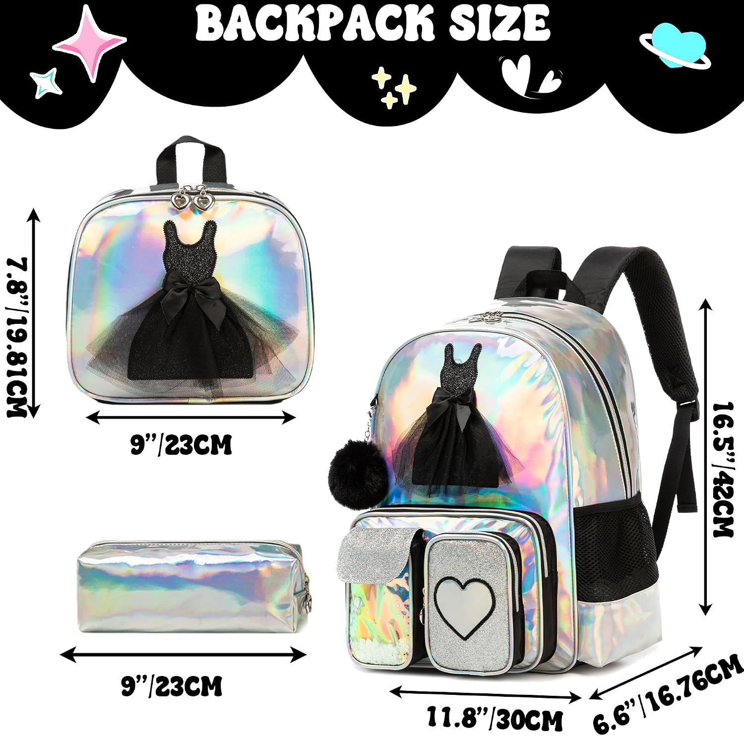 Meetbelify Backpack for Girls Backpacks for Elementary Preschool Students Kids School Cute Backpack with Lunch Box image 2