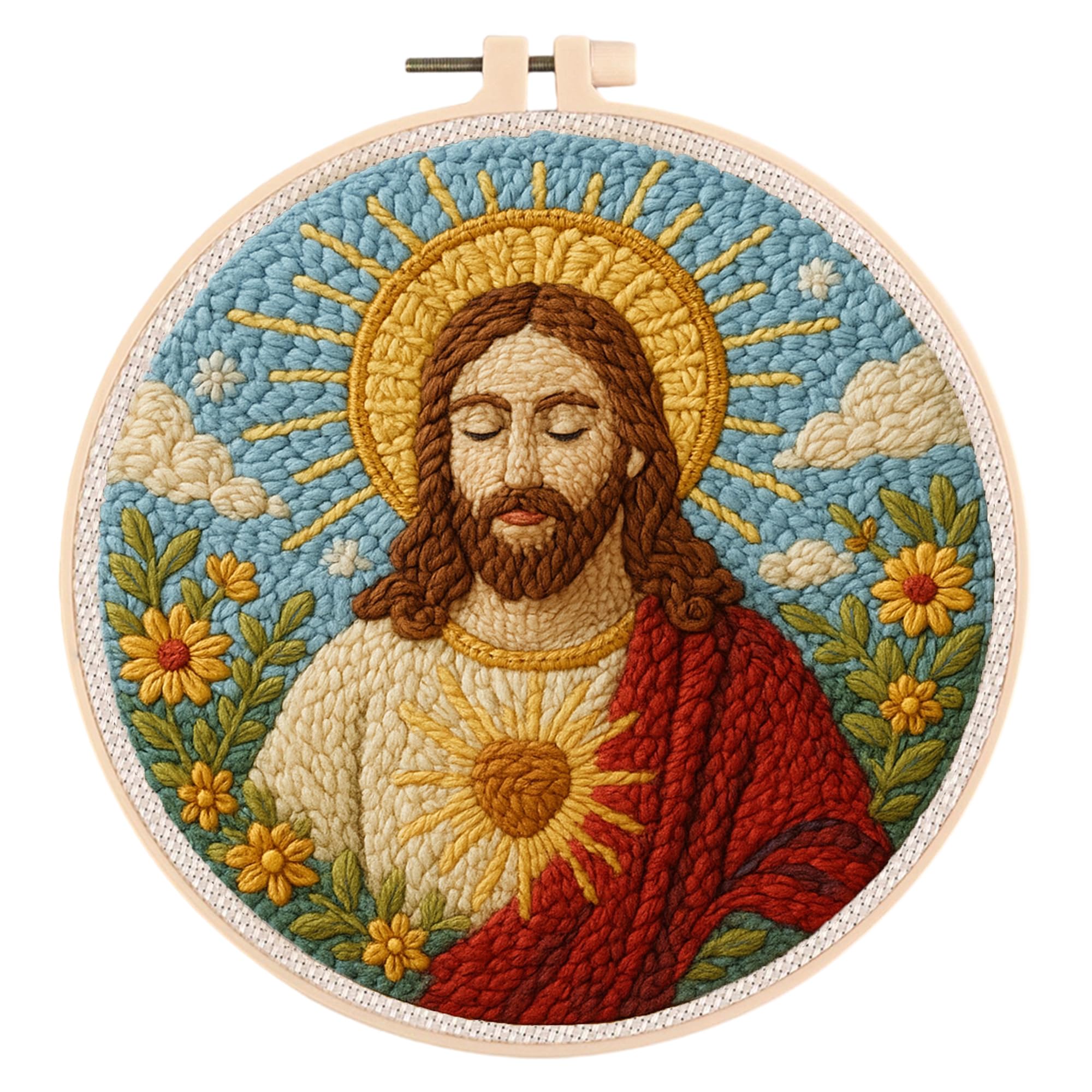 Art mural chrétien kit de broderie complet à offrir pour la décoration de maison
