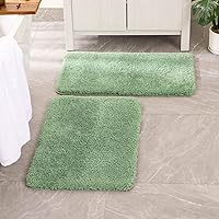 Vista 205 de MIULEE - Juego de 2 tapetes para baño, absorbentes, microfibra esponjosa y gruesa, con reverso antideslizante, lavable a máquina, para baño, ducha