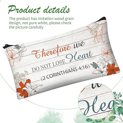 Miniatura 3 de Zonon 6 piezas inspiradoras de versículo bíblico para mujeres, suministros de estudio bíblico cristiano, suministros de diario, bolsas de maquillaje