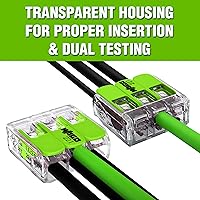Vista 5 de WAGO 221 Series Green Range 36 conectores de cable de empalme compactos, incluye (16 tuercas de palanca 221-422) (12 x 221-423) (8 x 221-425)