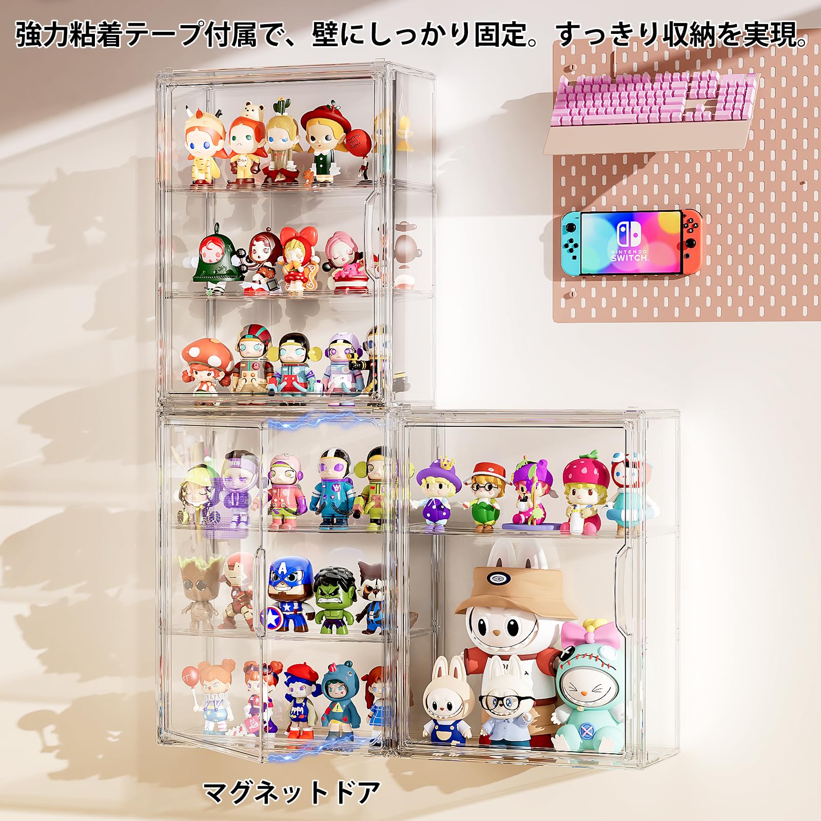 Amazon.co.jp: JOYZAN アクリル フィギュアケース 壁掛け ディスプレイ
