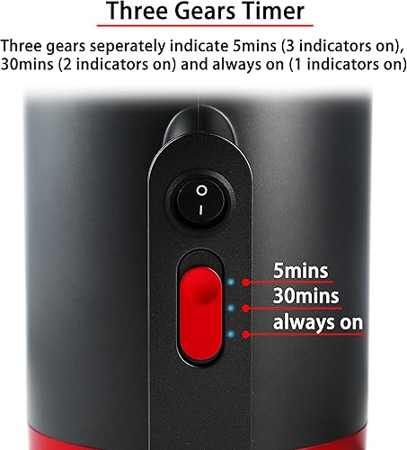 Miniatura 4 de Simple Deluxe Calentador de espacio portátil, calentador de manta para cama interior, calentamiento rápido de 3 segundos de 1200 W, calentador