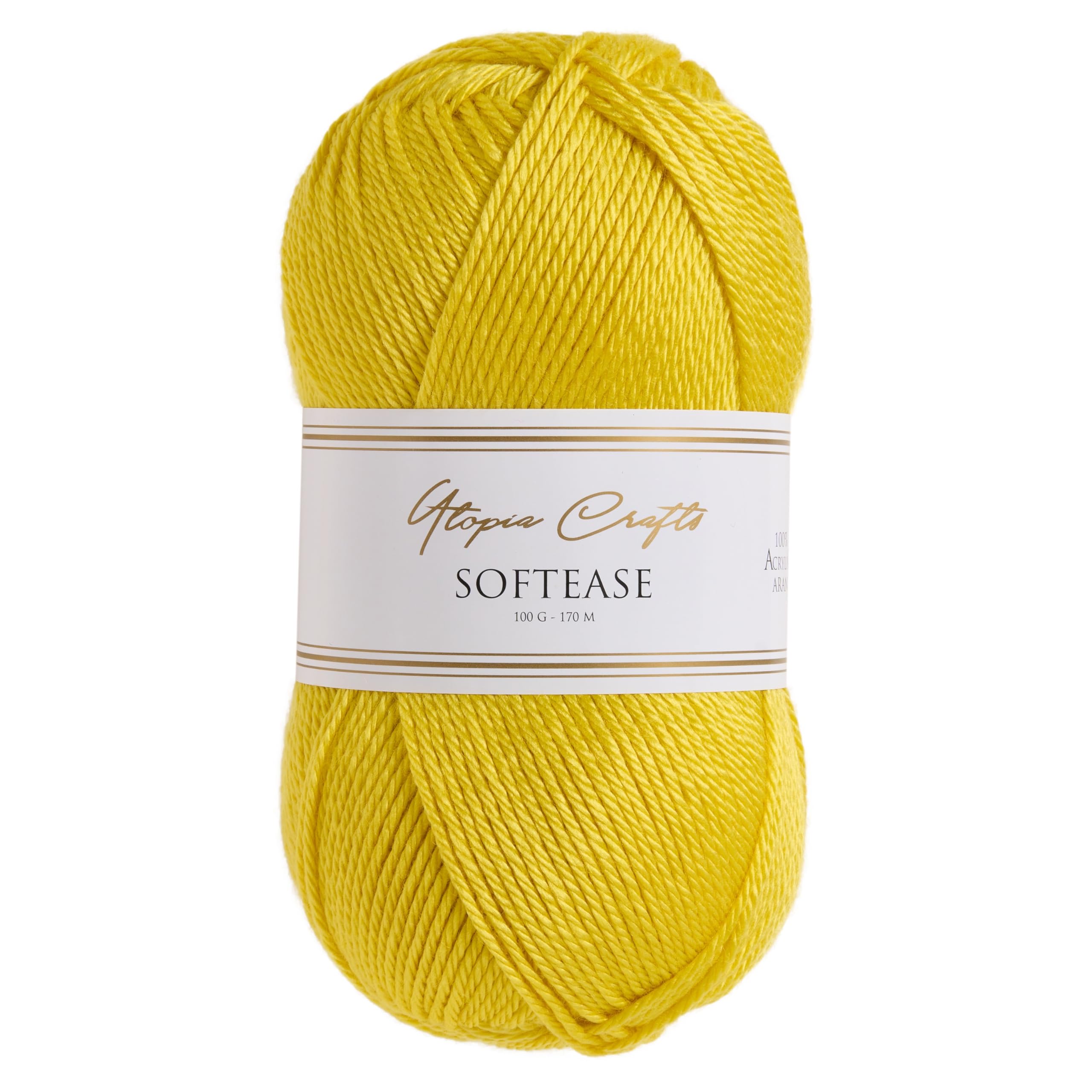 Utopia Crafts Softease Knitting and Crochet Yarn 100g (Citrus Glow)