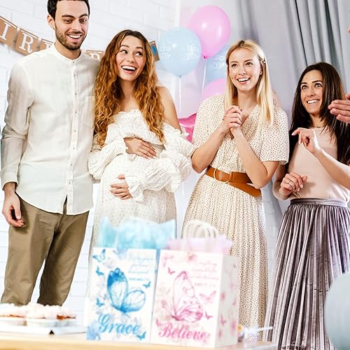 Miniatura 6 de Glenmal 24 juegos de bolsas con versículos de la Biblia con asas, mariposas religiosas, bolsas de recuerdo con pañuelos y tarjetas, regalo cristiano