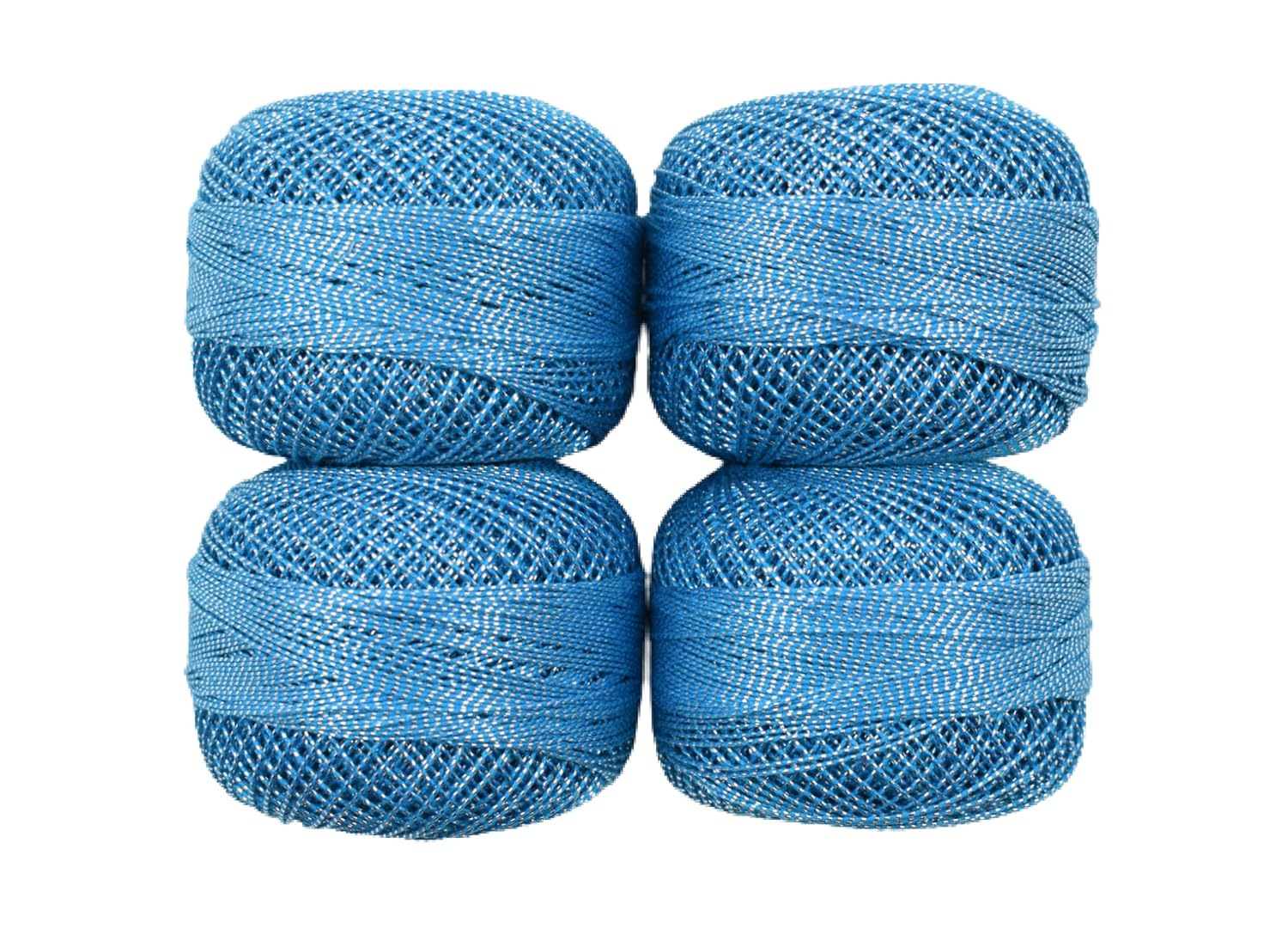 HUNNY BUNCH® Premium Metallic Cotton Crochet Mercerised Shining Thread