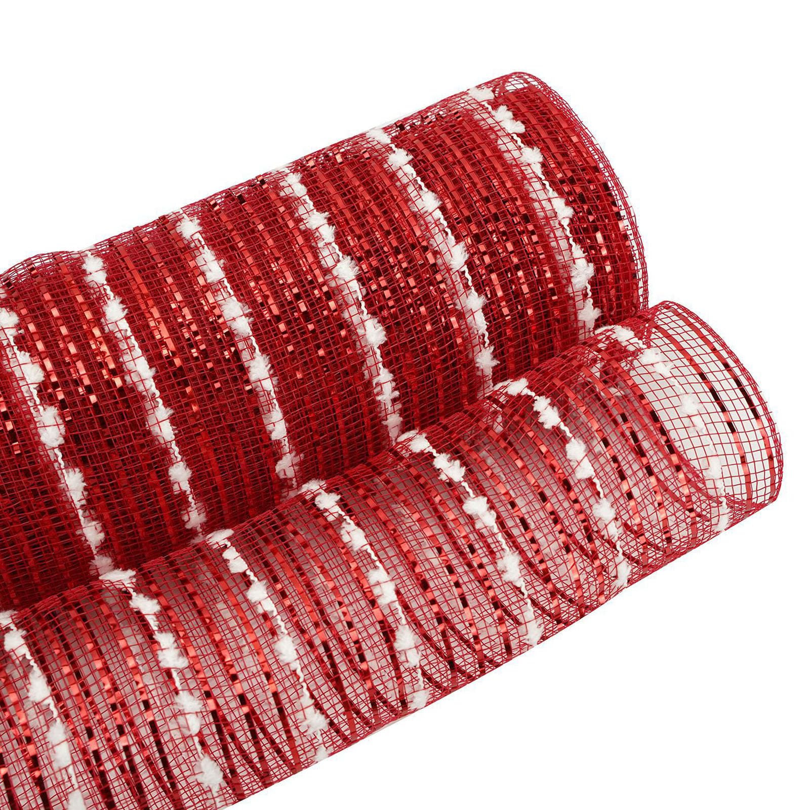 Organic Mesh Pattern Ribbon Deco Mesh Wreath Making Craft Ribbon JStnana 2 Rolls Orange Mesh Ribbon ...