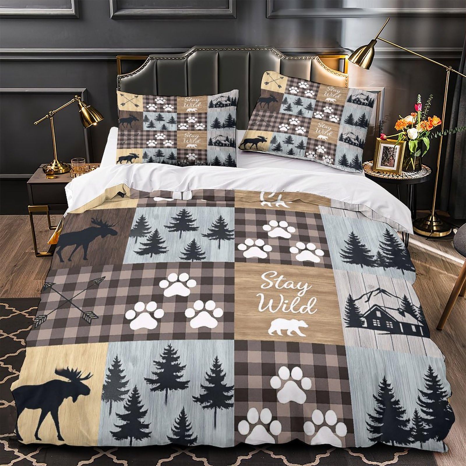 Parure de lit microfibre haute densité 3D pour un confort ultra doux