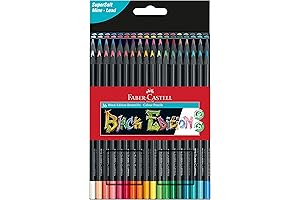 Faber-Castell Black Editon: 36 Neon and Pastel Soft Core Colored Pencils