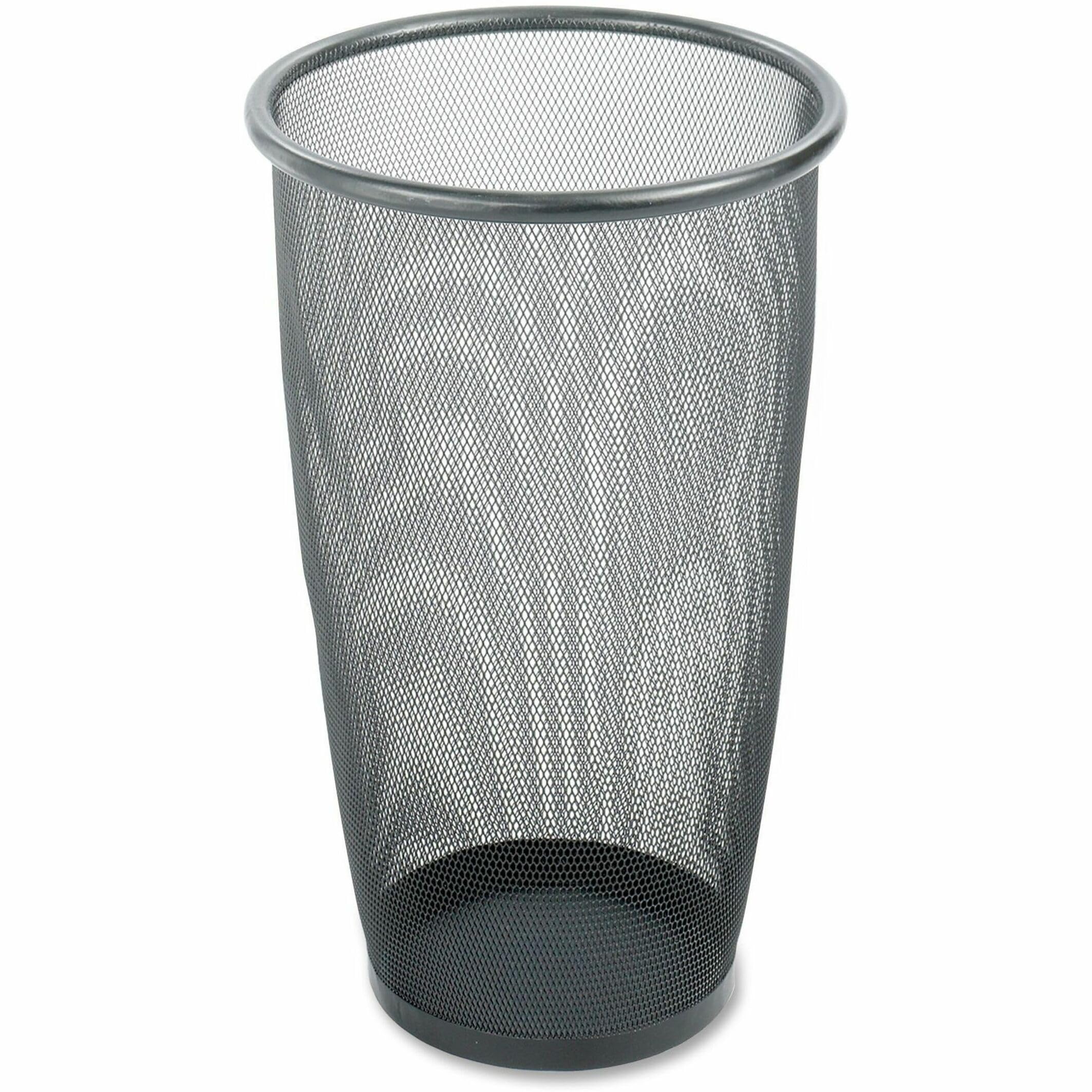 Safco Products 9718BL Onyx Mesh Large Round Wastebasket, 9-Gallon, Black-picture-17