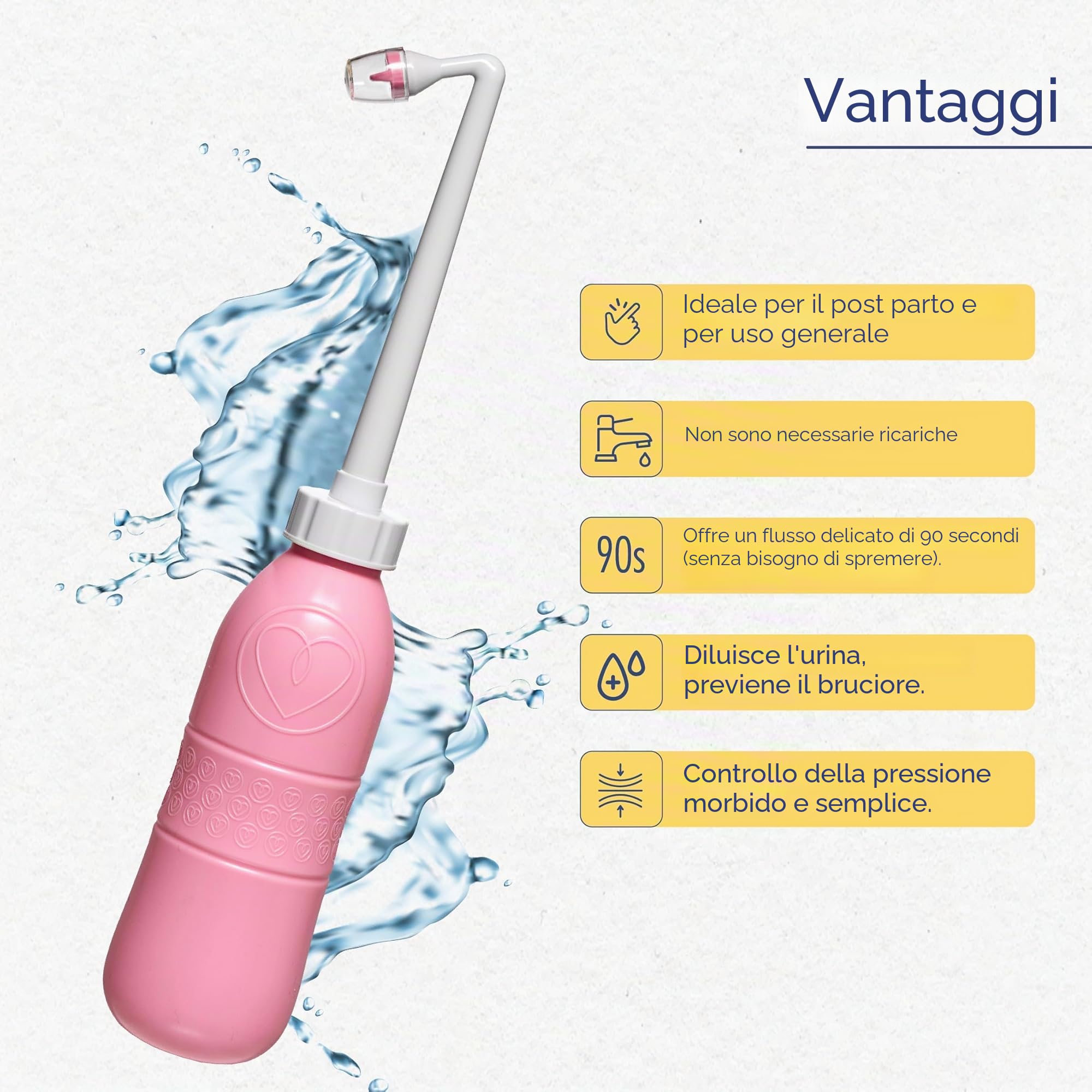 First Days Maternity - Bottiglia Peri XL Maxi - Bidet Portatile da 650 ml per il Post-Parto, Sollievo dal Dolore - Beccuccio Angolato Perfettamente - Essenziale Dopo il Parto per la Mamma