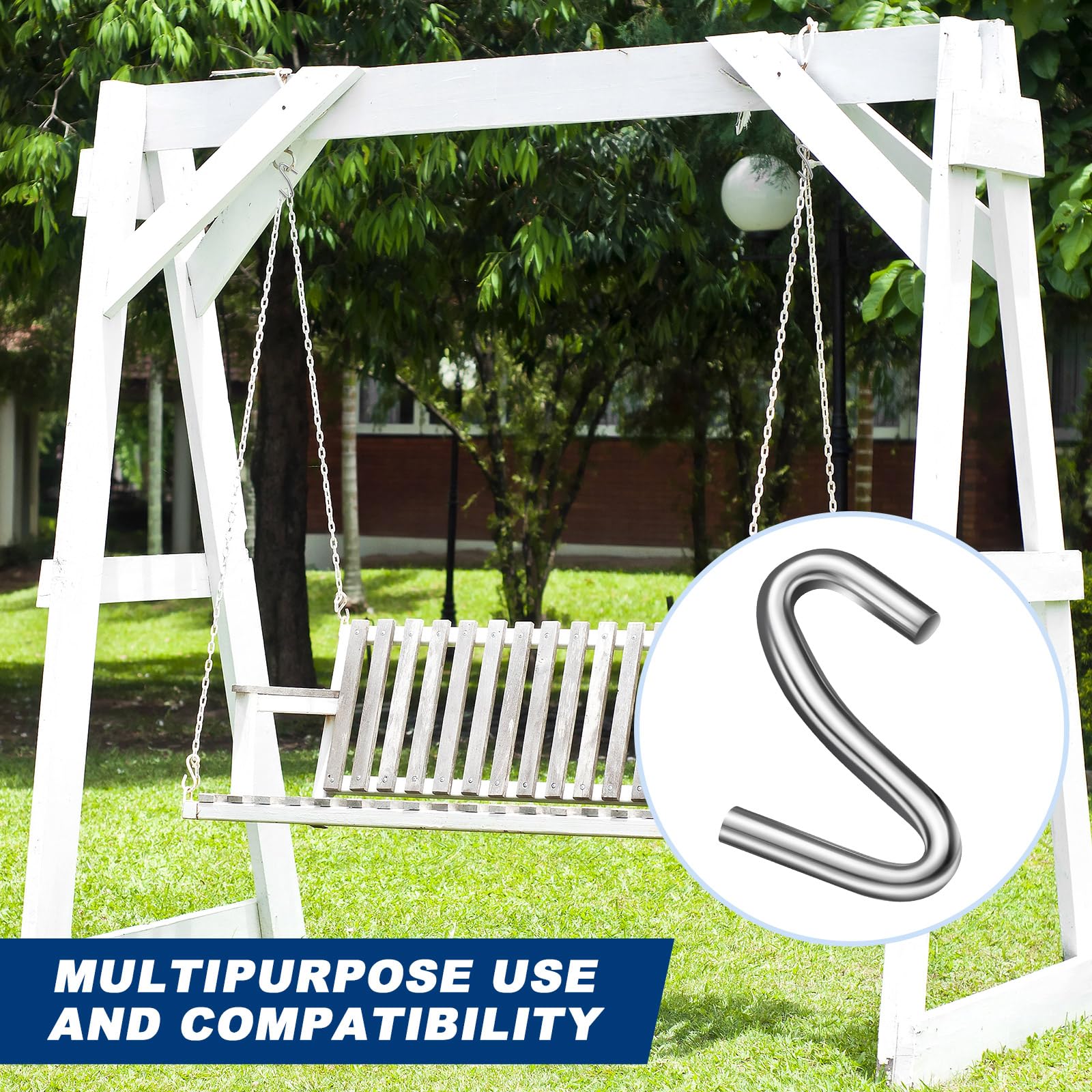 Heavy Duty S Hooks - 20 Pack for Hammocks & More -5 Heavy Duty S Hooks - 20 Pack for Hammocks & More -5