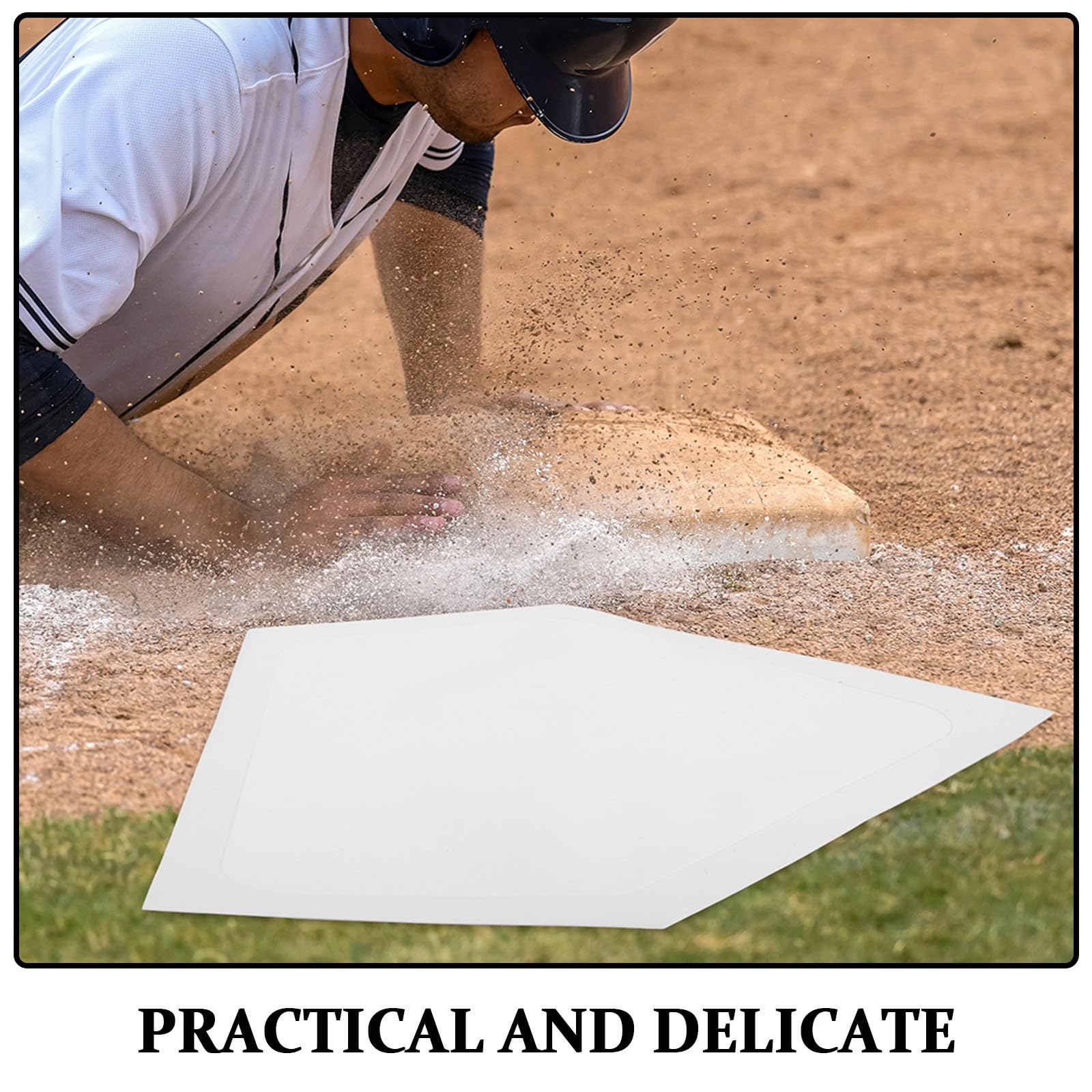 4 Piezas Placa Triangular de Béisbol TPE de Color Claro para