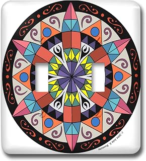 3dRose LLC lsp_23186_2 Hex Sign 1 Pennsylvania Dutch Luck Protection Symbol, Double Toggle Switch