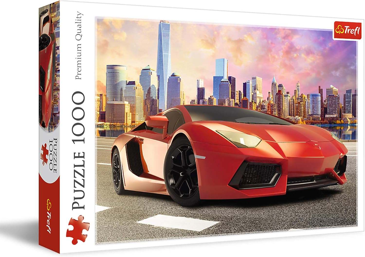 Trefl Sunset Ride 1000 Piece Jigsaw Puzzle Red 27"x19" Print, DIY Puzzle, Creative Fun, Classic Jigsaw for Adults and Children from 14 Years Old