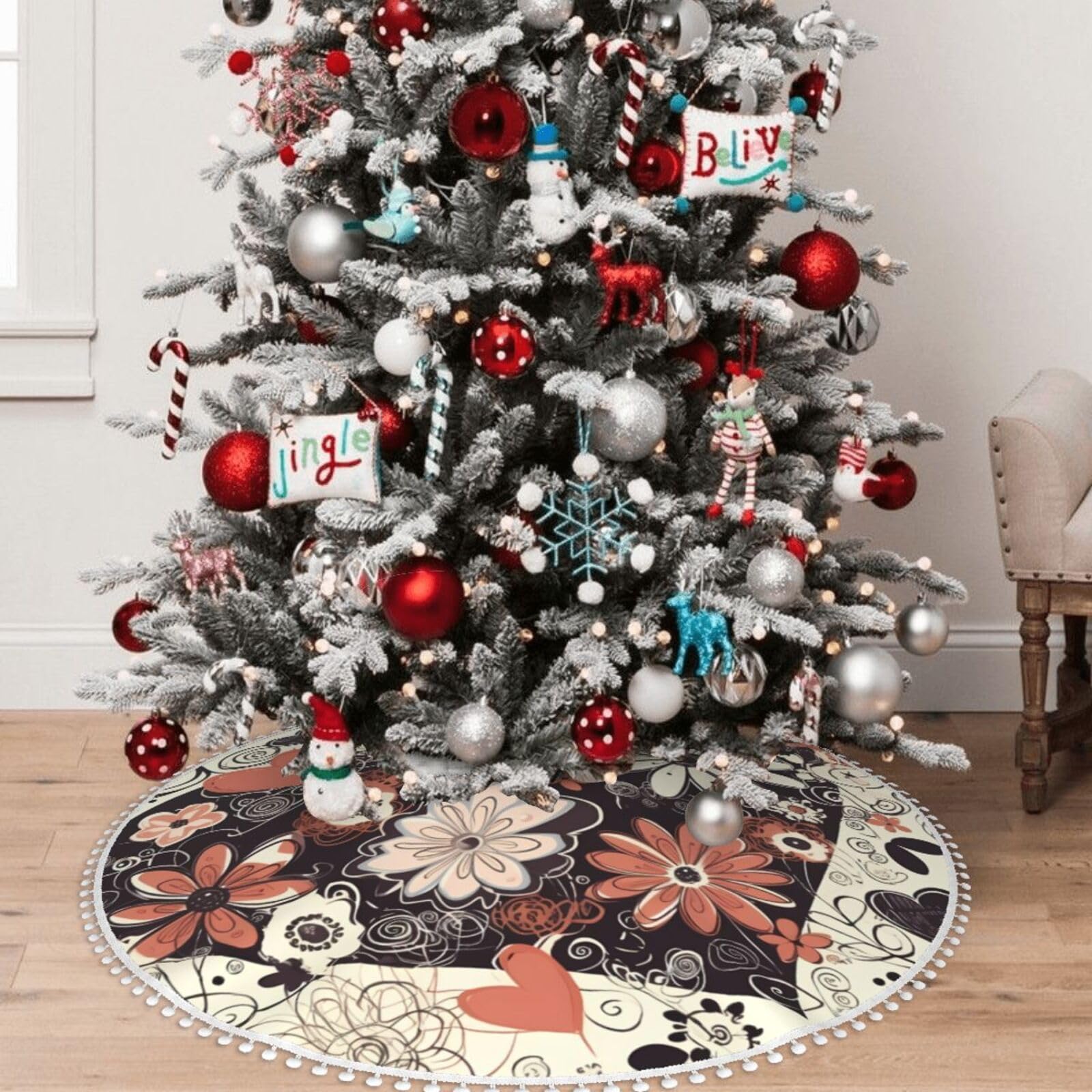 Jupe de sapin 121,9 cm rustique pour sublimer vos soirées de fête en famille