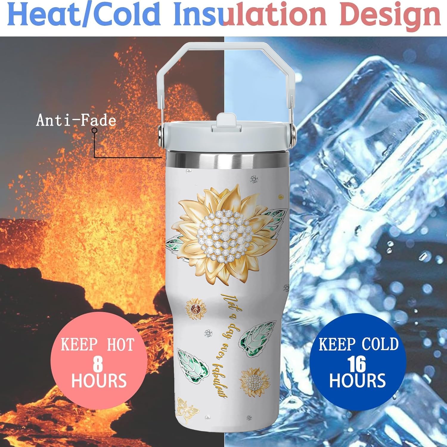 80th Birthday Cups with Handle & Straw Mothers Day 80th Birthday Gifts for Women Best 80 Year Old Birthdays Gift for Woman 30oz Stainless Steel 80 th Birthdays Mug Gifts for 80 Year Old Women - Image 4