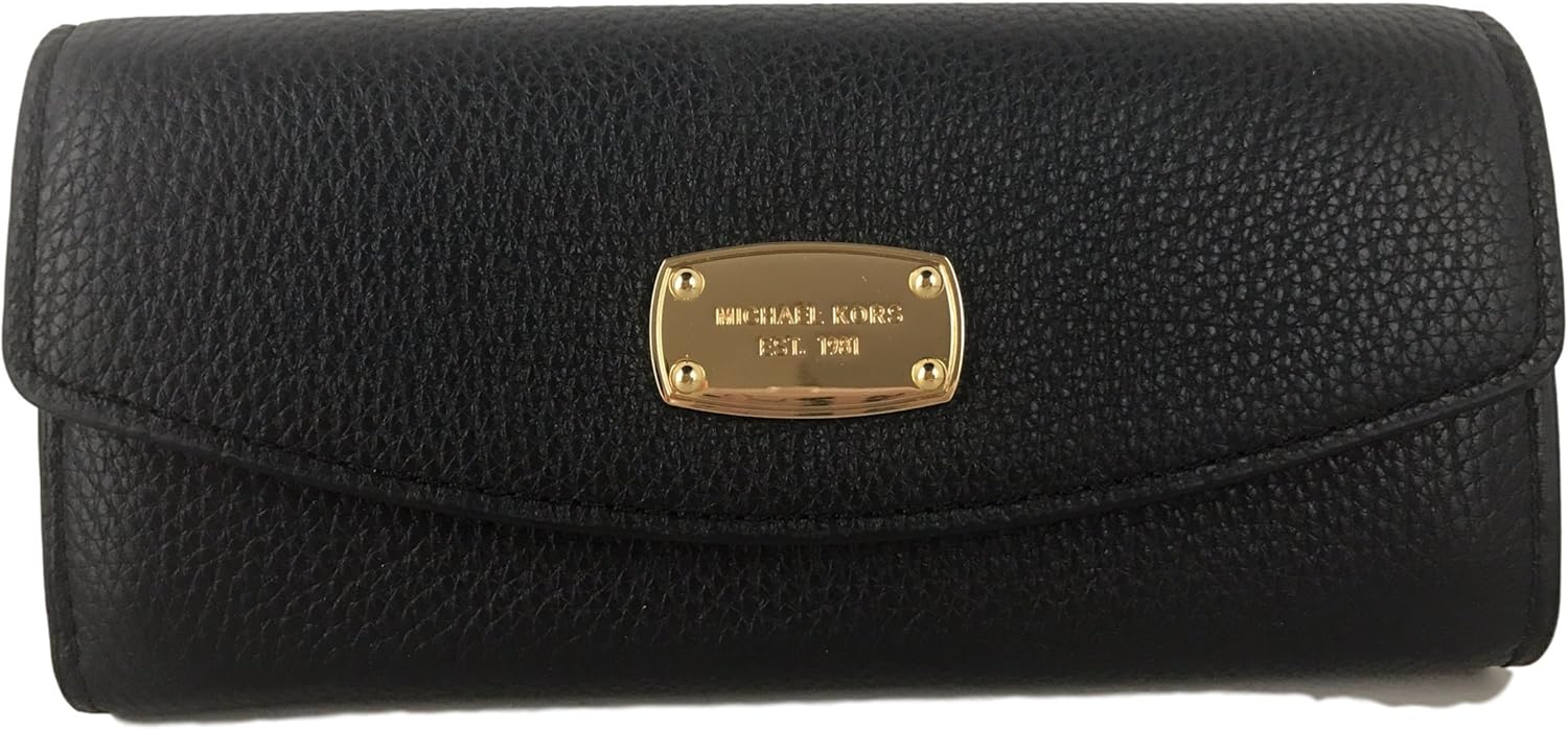 Michael Kors Item Slim Flap Wallet Black Leather Clothing Shoes Jewelry Amazon Com Michael Kors Item Slim Flap Wallet Black Leather Clothing Shoes Jewelry Amazon Com