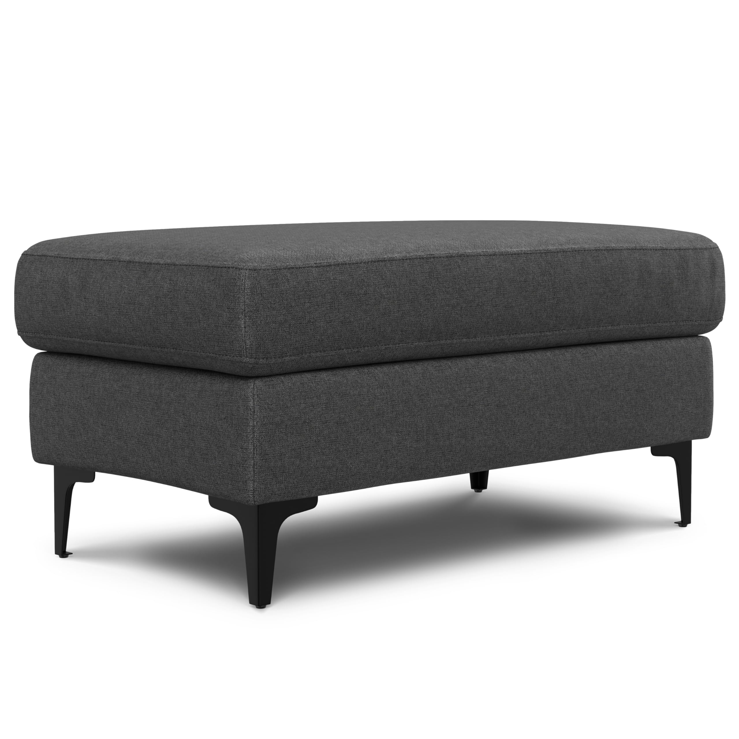 SIMPLIHOME Ava Mid Century Ottoman Bench, 36 inch, Pebble Grey ( Different color)