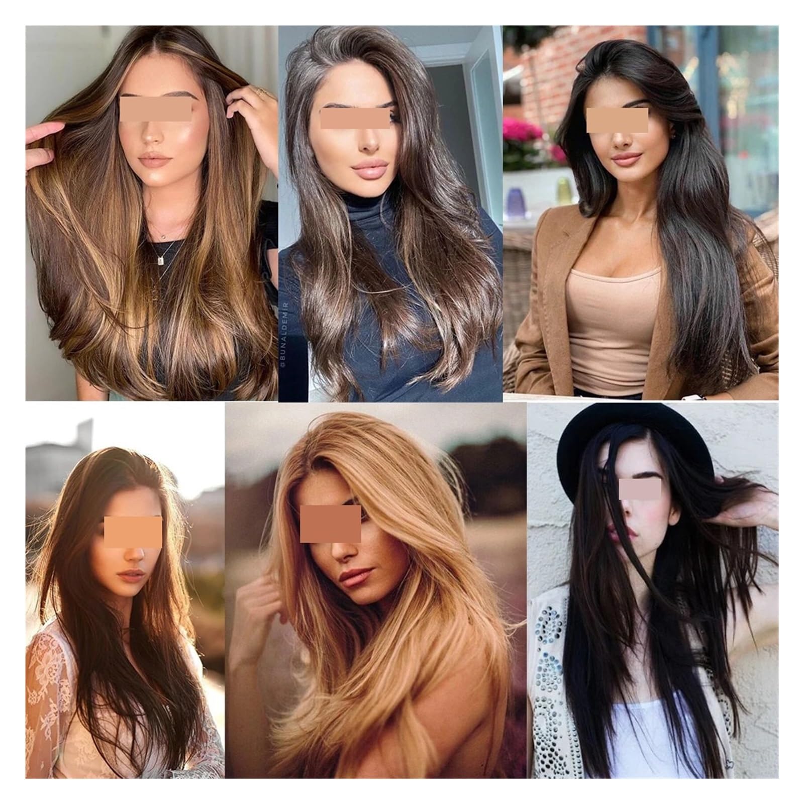 Tupety Włosów 7 Klipsów Długie Proste Syntetyczne Klipsy Do Włosów Przedłużanych Cheveux Clip Naturel High Temperature Fiber Hairpiece(27)