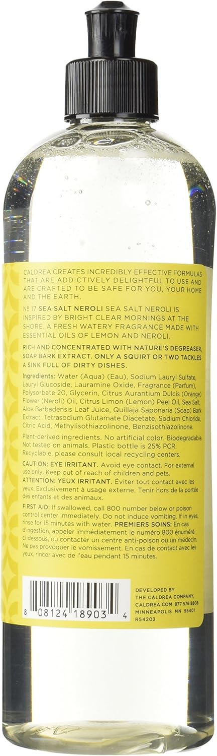 Caldrea Dish Soap, Sea Salt Neroli, 16 oz