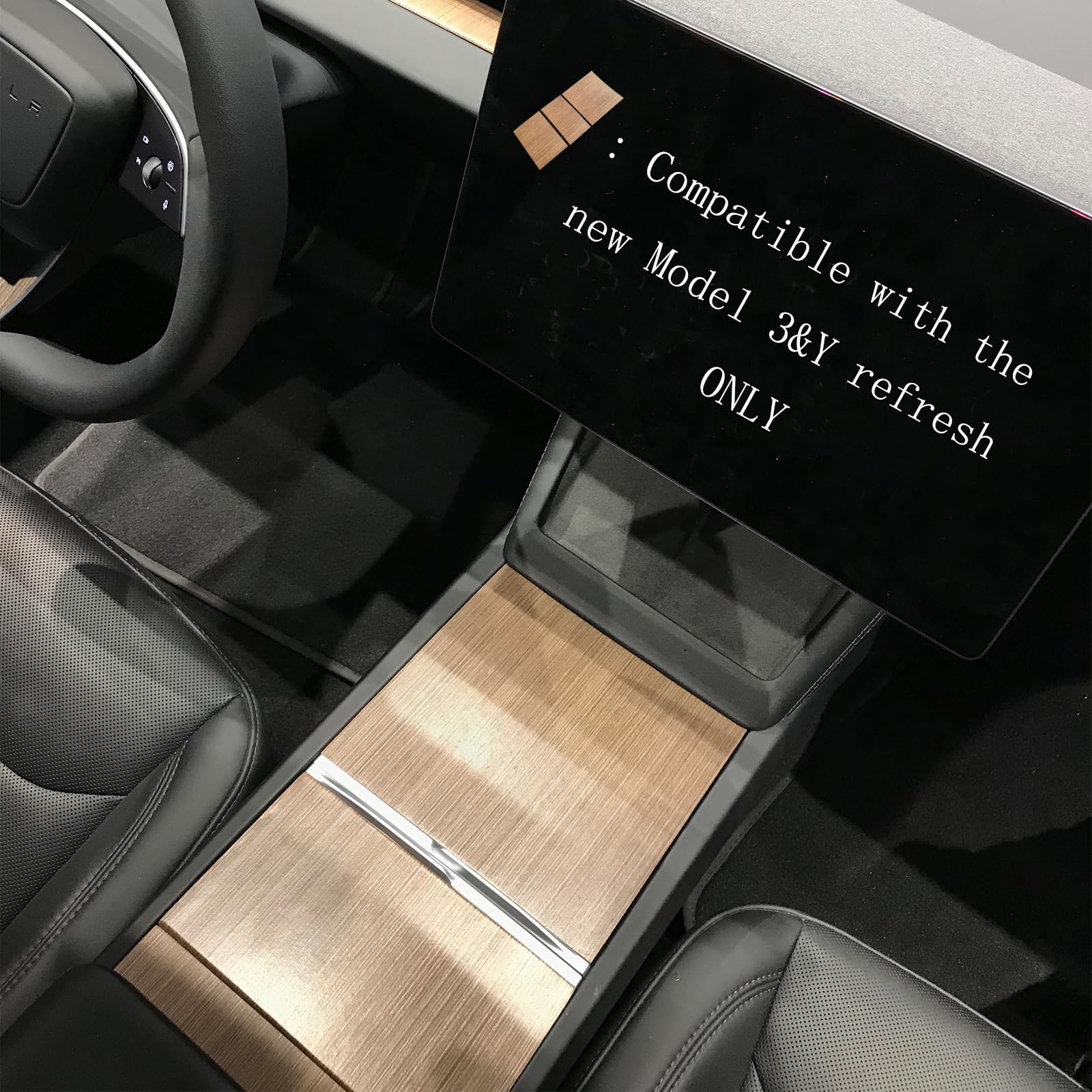 Amazon | leeogench リアルウッド センターコンソールカバー Tesla 