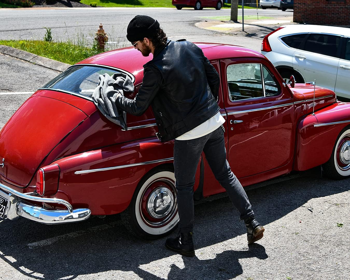 MYCHANIC Rolling Car Wash Stool with Car Detailing Kit : Automotive