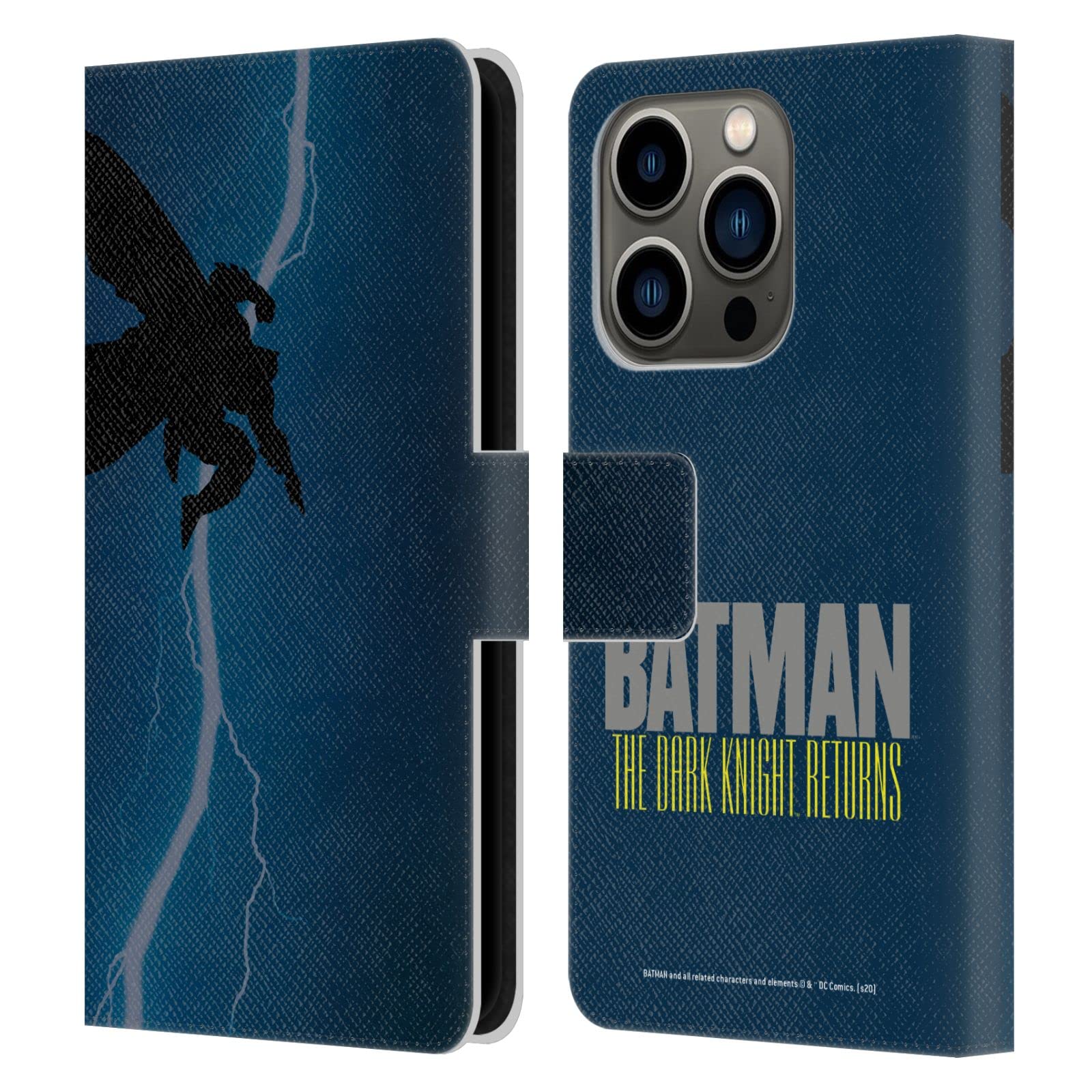 Head Case Designs Officially Licensed Batman DC Comics The Dark Knight Returns Famous Comic Book Covers Leather Wallet Case Compatible with Apple iPhone 14 Pro
