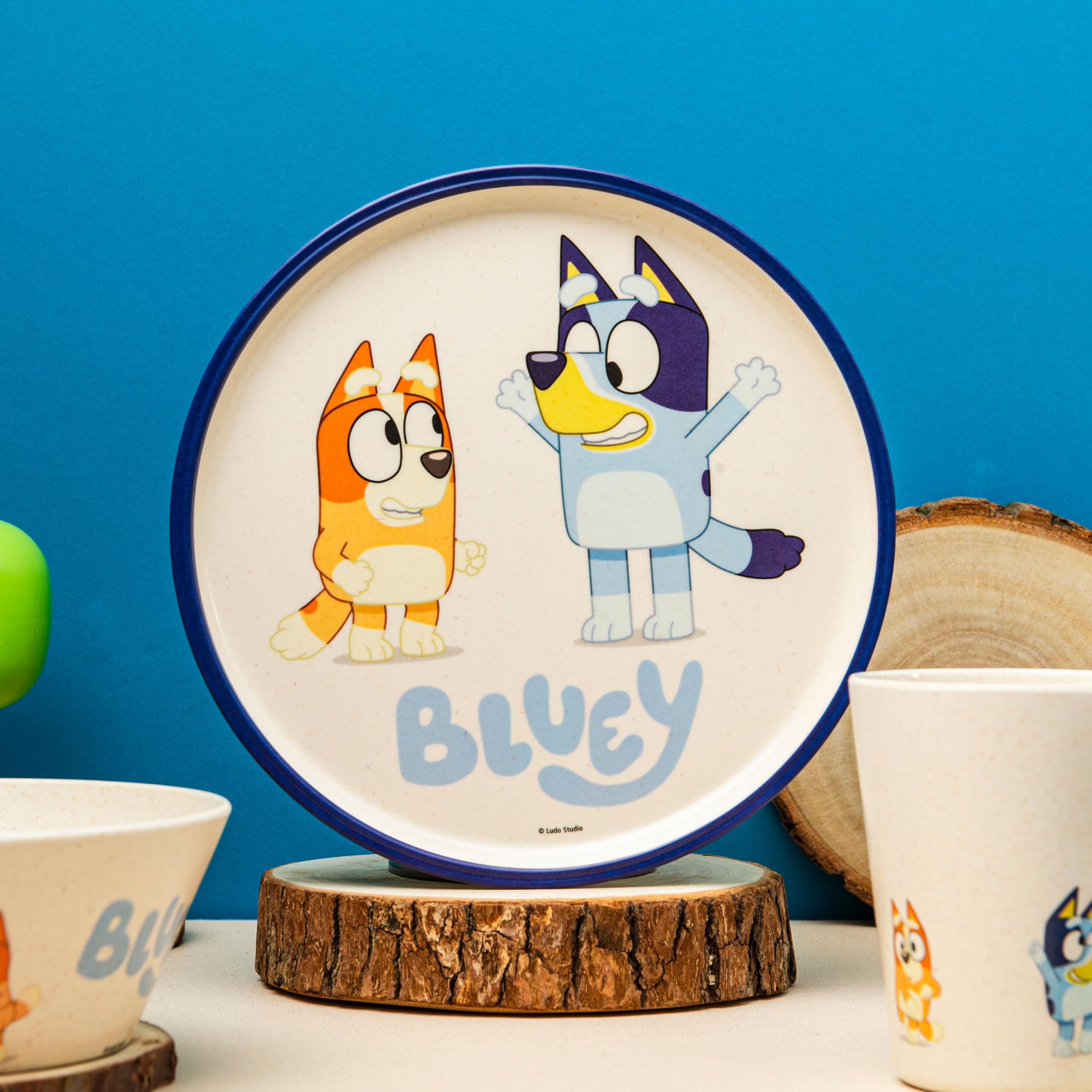 Zak Designs Bluey Kids Dinnerware Set 3 Pieces, Durable and