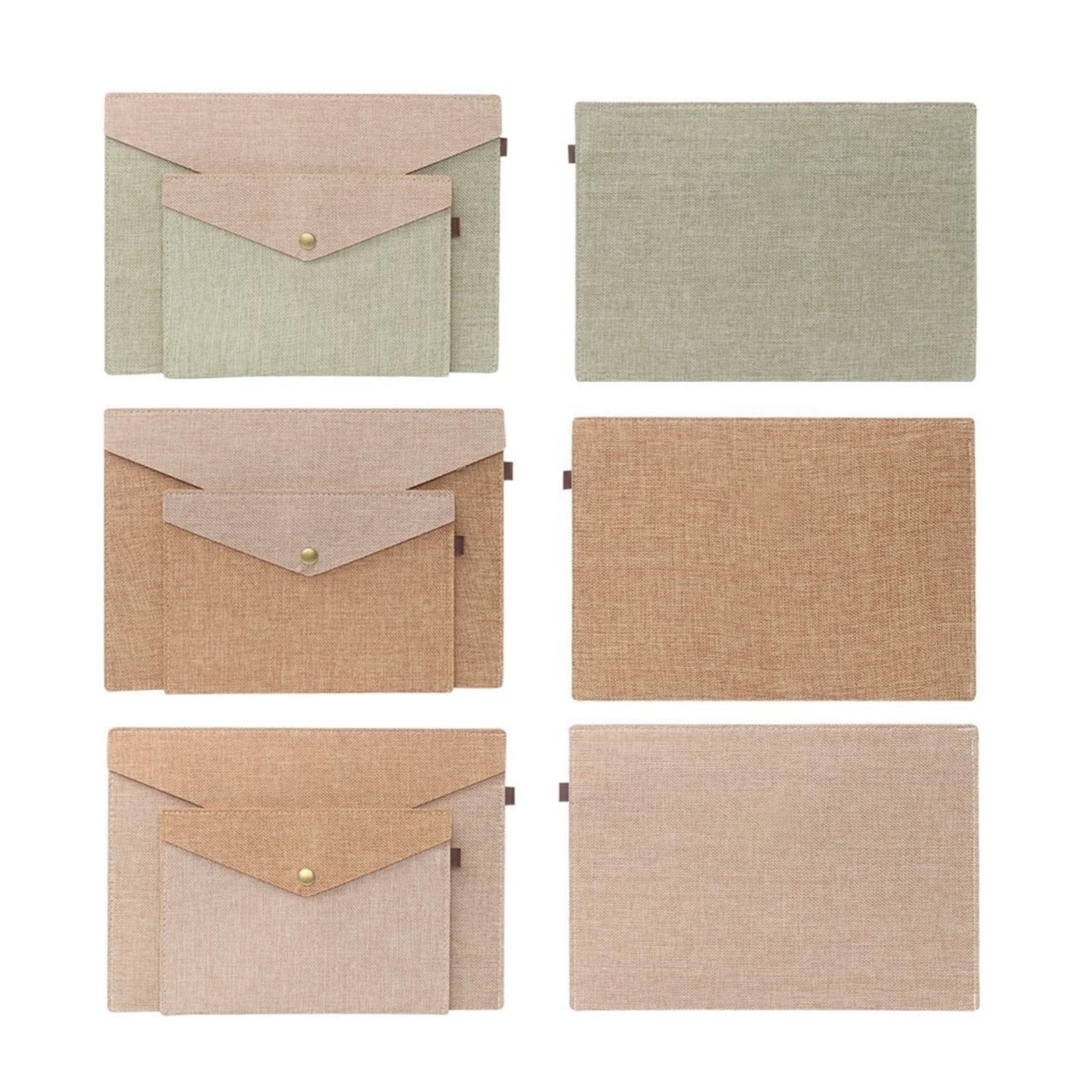 10pcs Office Supply Elegant Simple Canvas Felt File Briefcase Paper Holder Document Bag Folder Per Scrivania