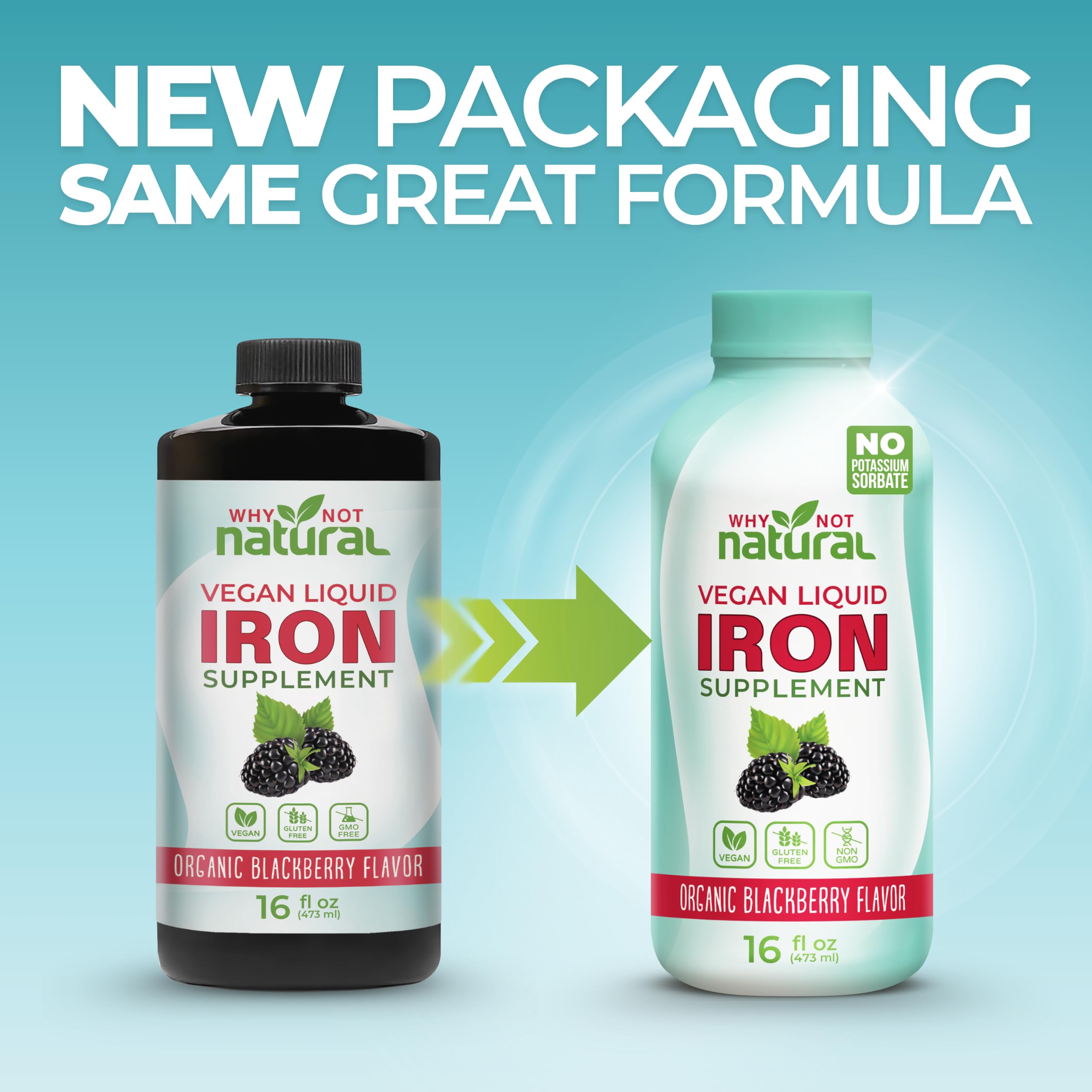 Liquid Iron Supplement for Women, Men & Kids, Vegan Formulation for Anemia — Amazon image 2