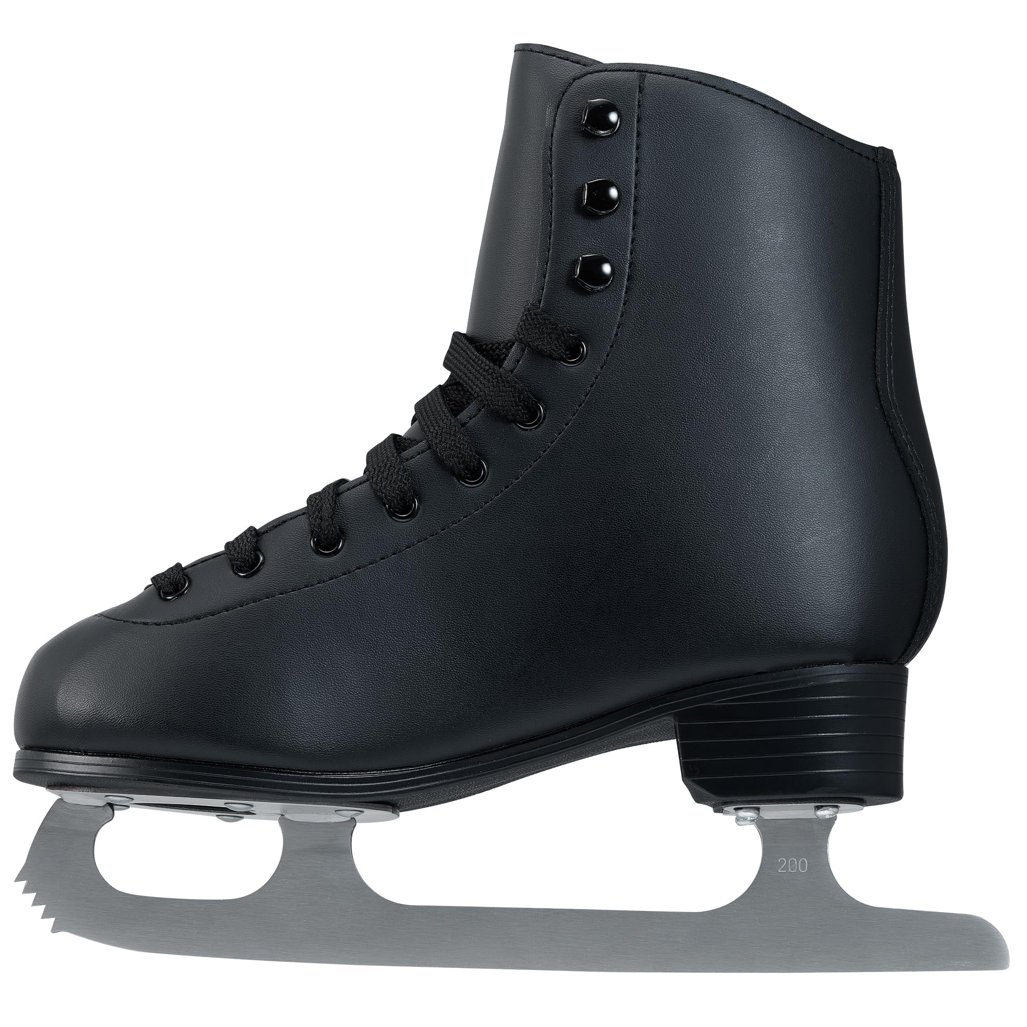 Eiskunstlaufschuhe für Anfänger - Weiß Bequeme Leder Schlittschuhe für Damen, Herren, Jungen & Mädchen (Größe größer 1 Größe)