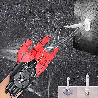 Bslissey Spider Web Shooters That Actually Shoot,Web Shooter Wrist Toy-Rope Launcher,Real Web-Shooters Great Gift for Man and Kids Spider Web Gadgets Toy Cool Gadgets for Kids (Black)