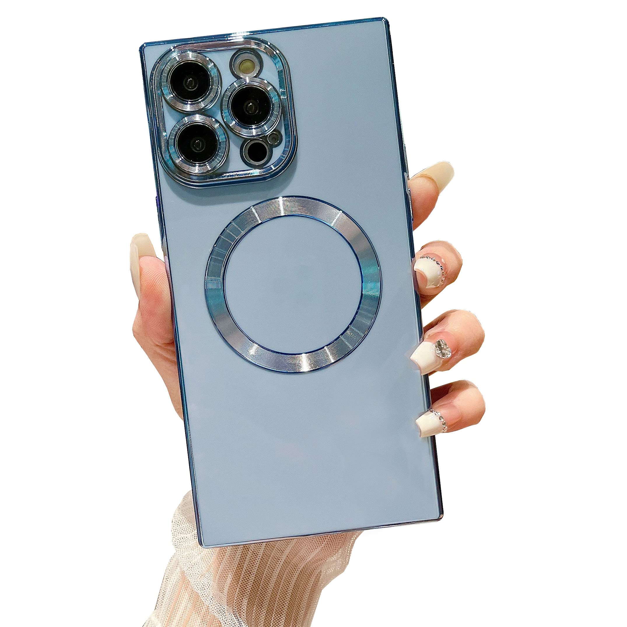 Owncase Magnetic for iPhone 14 Pro Max Case, (Compatible with MagSafe) (Full Camera Lens Protection) (Reinforced Corners) Shockproof Soft TPU