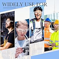 Vista 6 de Queekay Paquete de 12 gafas de seguridad a granel, gafas de impacto UV y resistentes a arañazos, gafas protectoras para hombres, mujeres