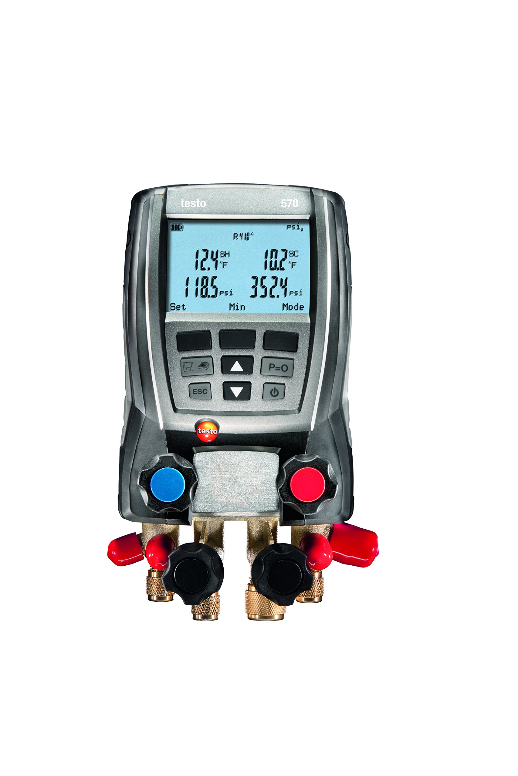 Testo 570-1 digital 4-way Refrigeration Manifold Set Including A