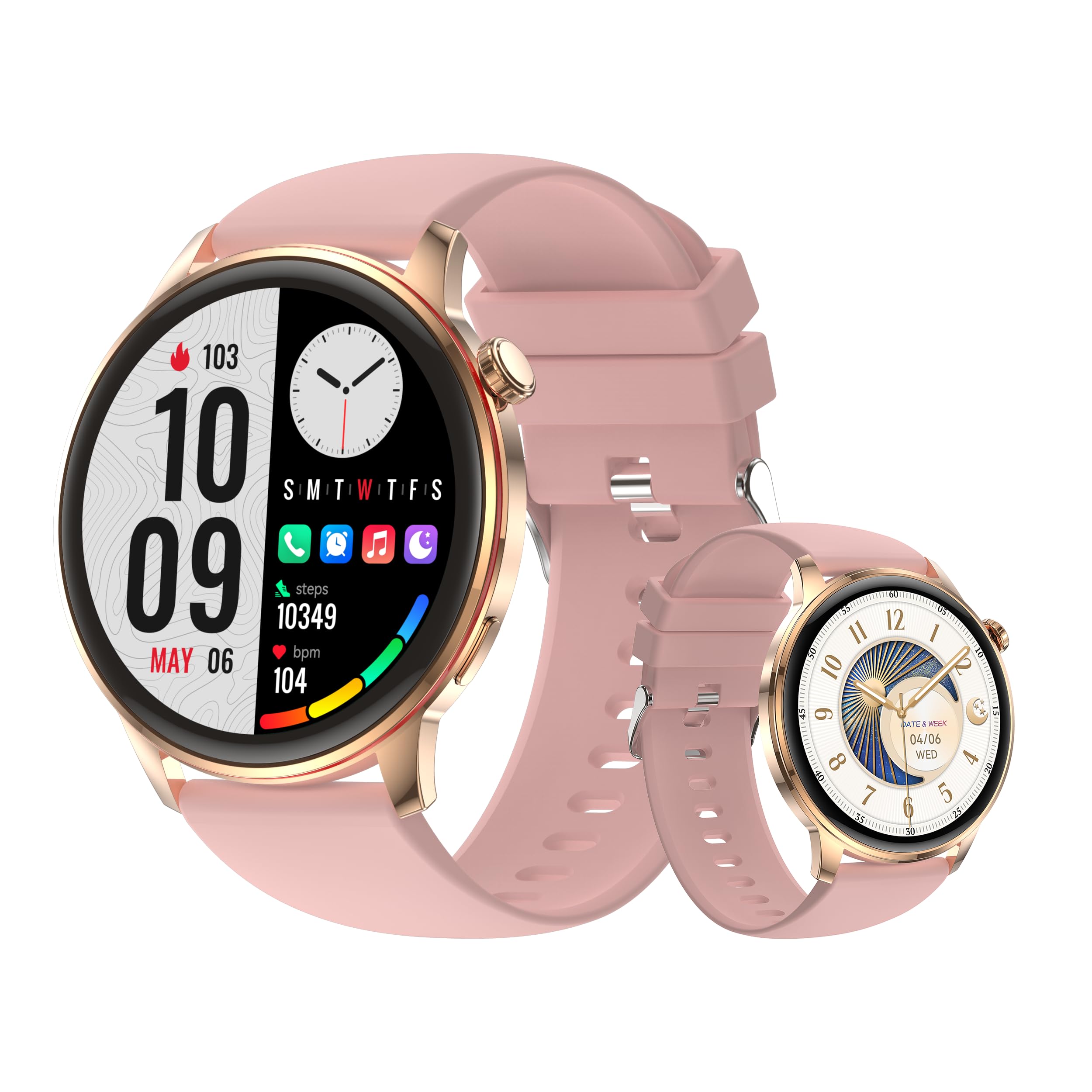 Smart Watch for Men Women 1 43 AMOLED HD Display Smartwatch IP68 Waterproof Fitness Tracker Watch with 110