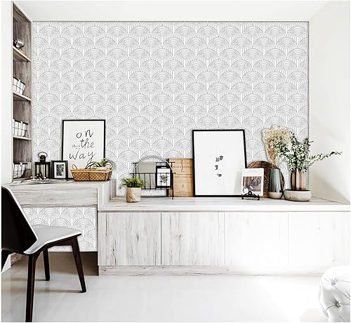 Miniatura 7 de Flroalplus - Papel tapiz autoadhesivo moderno extraíble para decoración del hogar, renovación de muebles antiguos, 17.71 x 118 pulgadas
