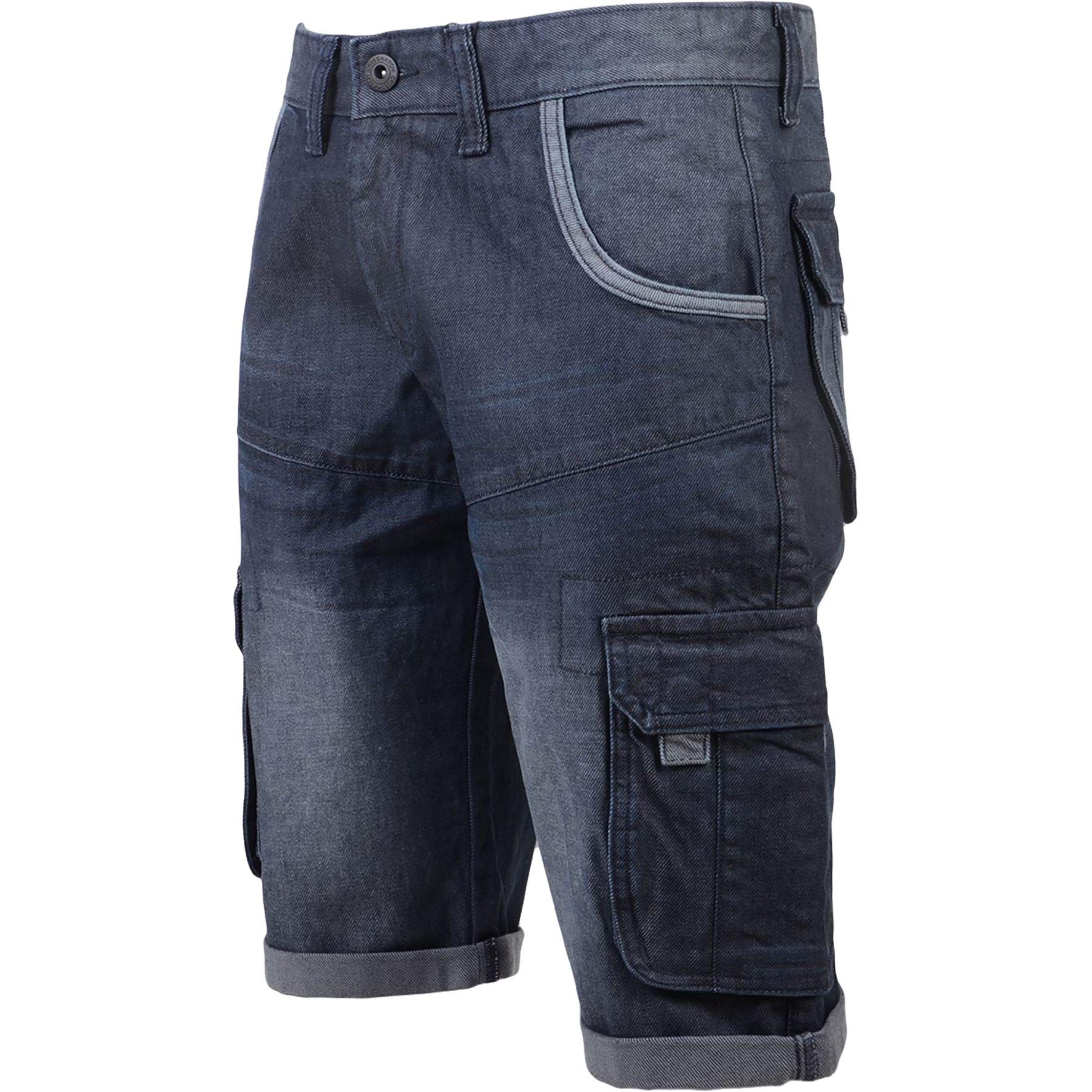 Crosshatch Men's Shorts Gaston Dark Wash 38