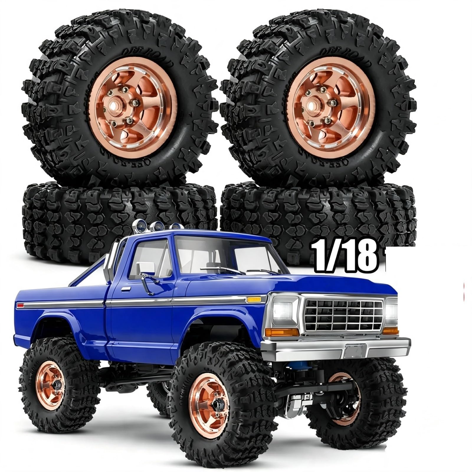 Offset Pneumatici Ruota 1,3" RC -3,75Mm Per Traxxas Per TRX4M 1/18