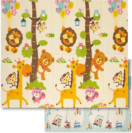 Tappeto Gioco Bambini Pieghevole Sweety Fox - Tappeto Gioco Neonato 150x180x1cm -...