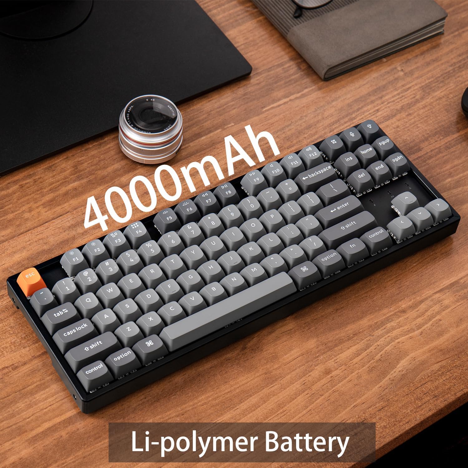 Keychron K8 Max QMK Wireless Custom Mechanical Keyboard, TKL 80% Layout Bluetooth/2.4G/USB-C Programmable, RGB Backlit Hot Swappable Super Brown Switch NKRO for Mac/Windows/Linux - Image 4