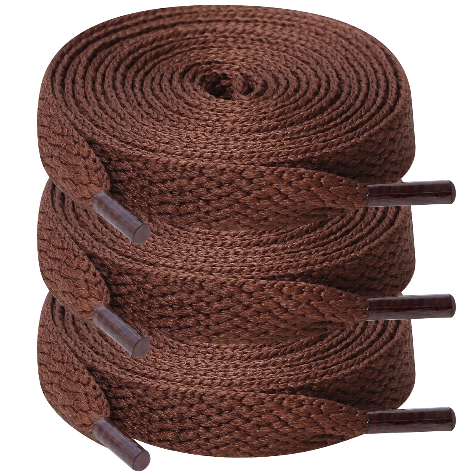 UpUGo 3 Pair Flat Shoe laces, 5/16" Wide Shoelaces