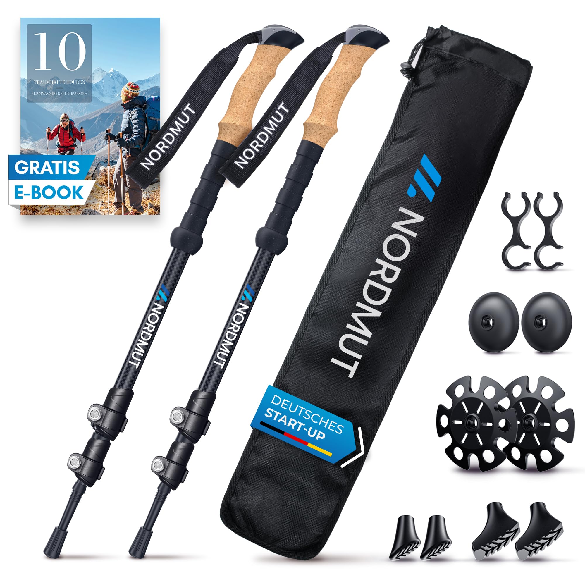 NORDMUT Carbon Wanderstöcke