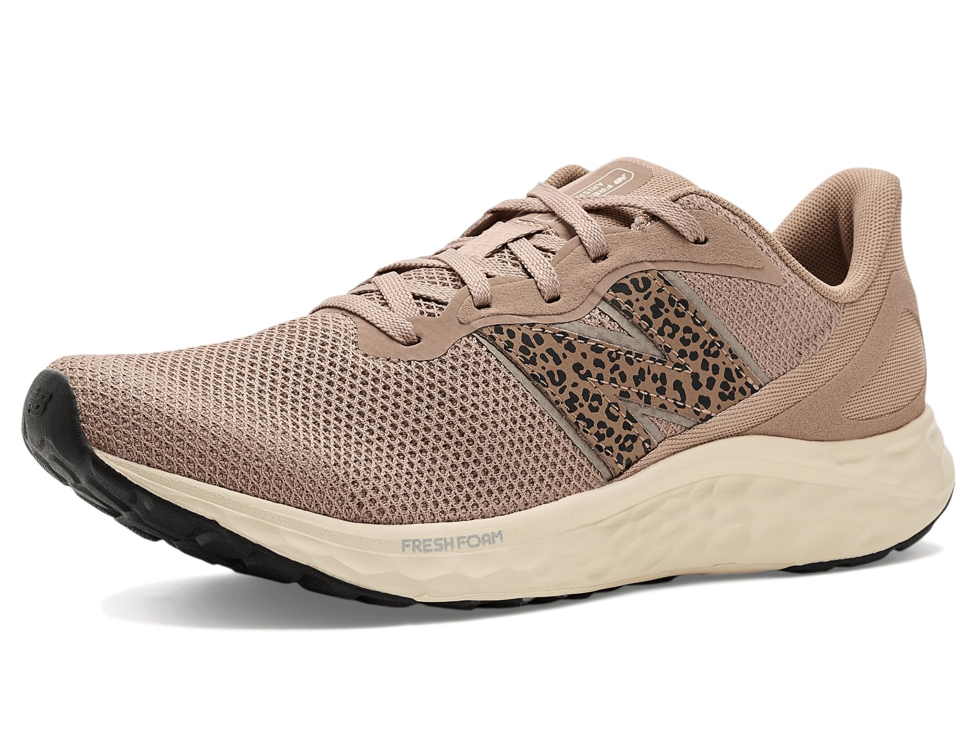 New Balance Women's Fresh Foam Arishi v4 Running Shoes, Flat Taupe/Black Cement/Permafrost, 7/M