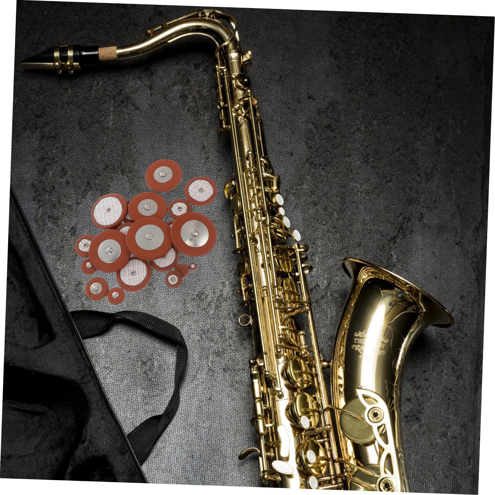 Altsaxophon Reparaturset 1 Satz für Wartung und Ersatzteile Selbstgemacht | Metall und Schafleder, Zubehör für Blasinstrumente, für Alt Saxophon, Bausatz für Hobbybastler Zufällige Farbe