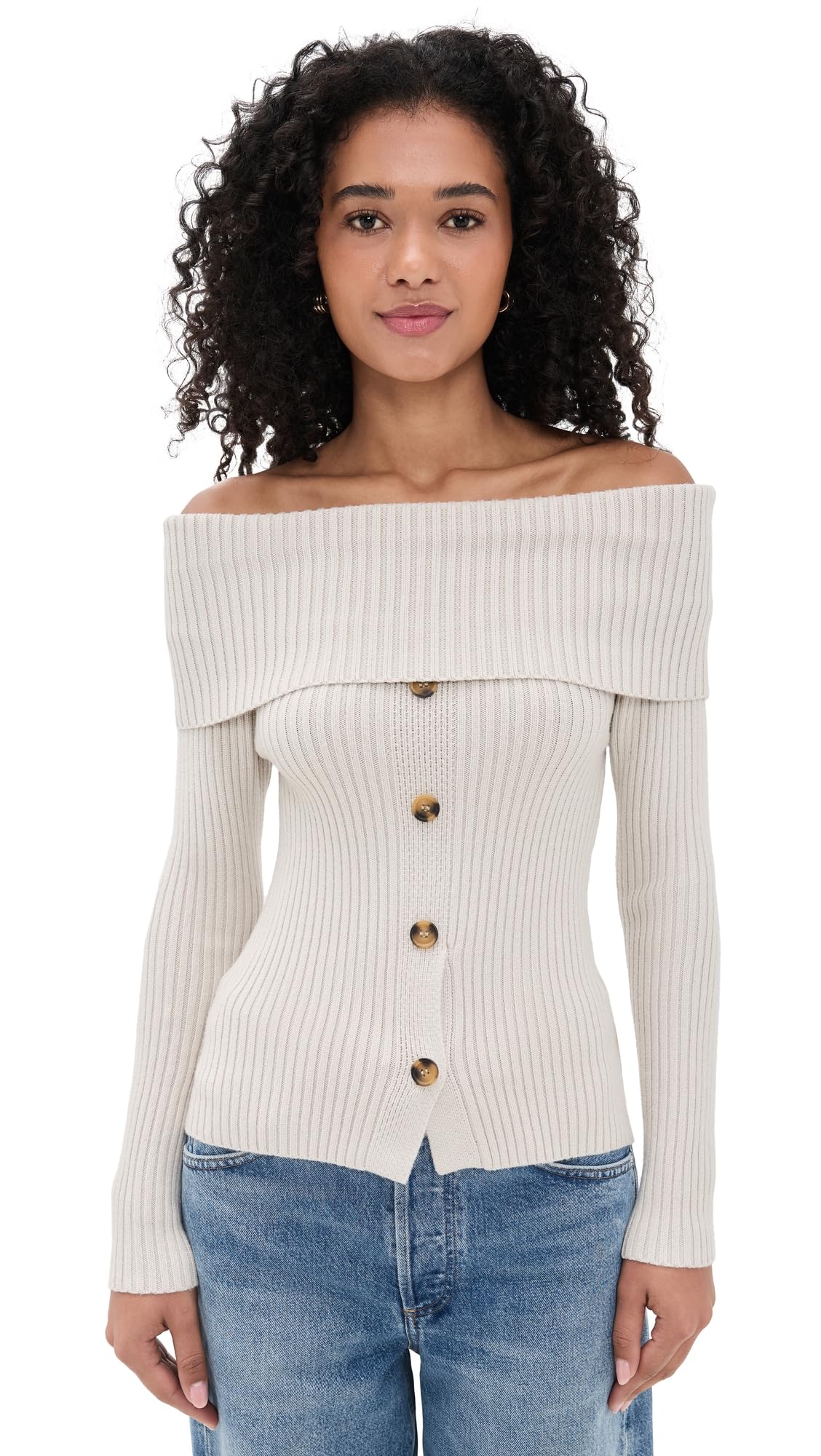 BLANKNYC Womens Off Shoulder Sweater