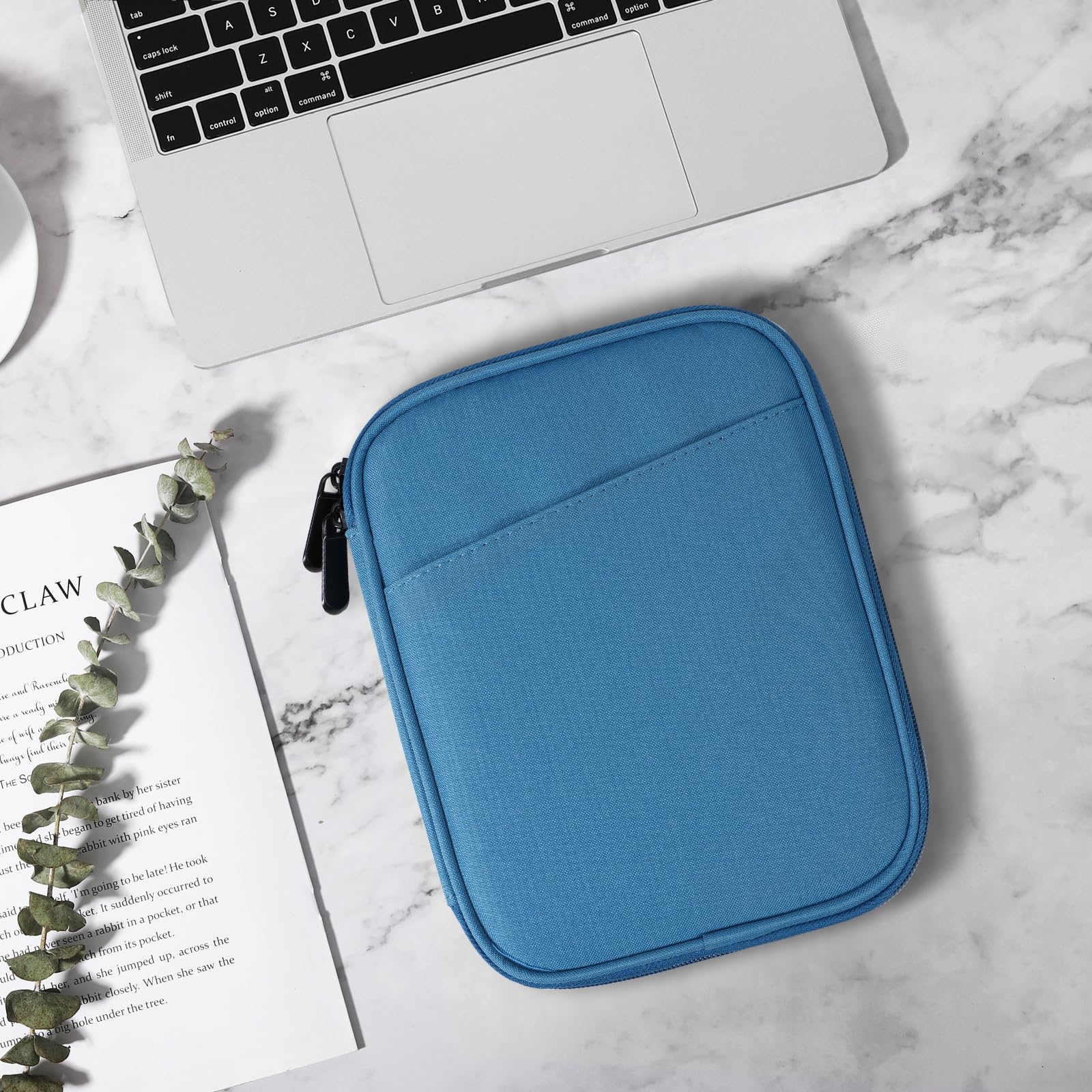 TiMOVO 6-7 Pollici Custodia per Tablet, Paperwhite/Colorsoft Signature Edition, Custodia Protettiva con Tasca per E-Reader/Oasis e Dispositivi Kobo, Blu Pavone