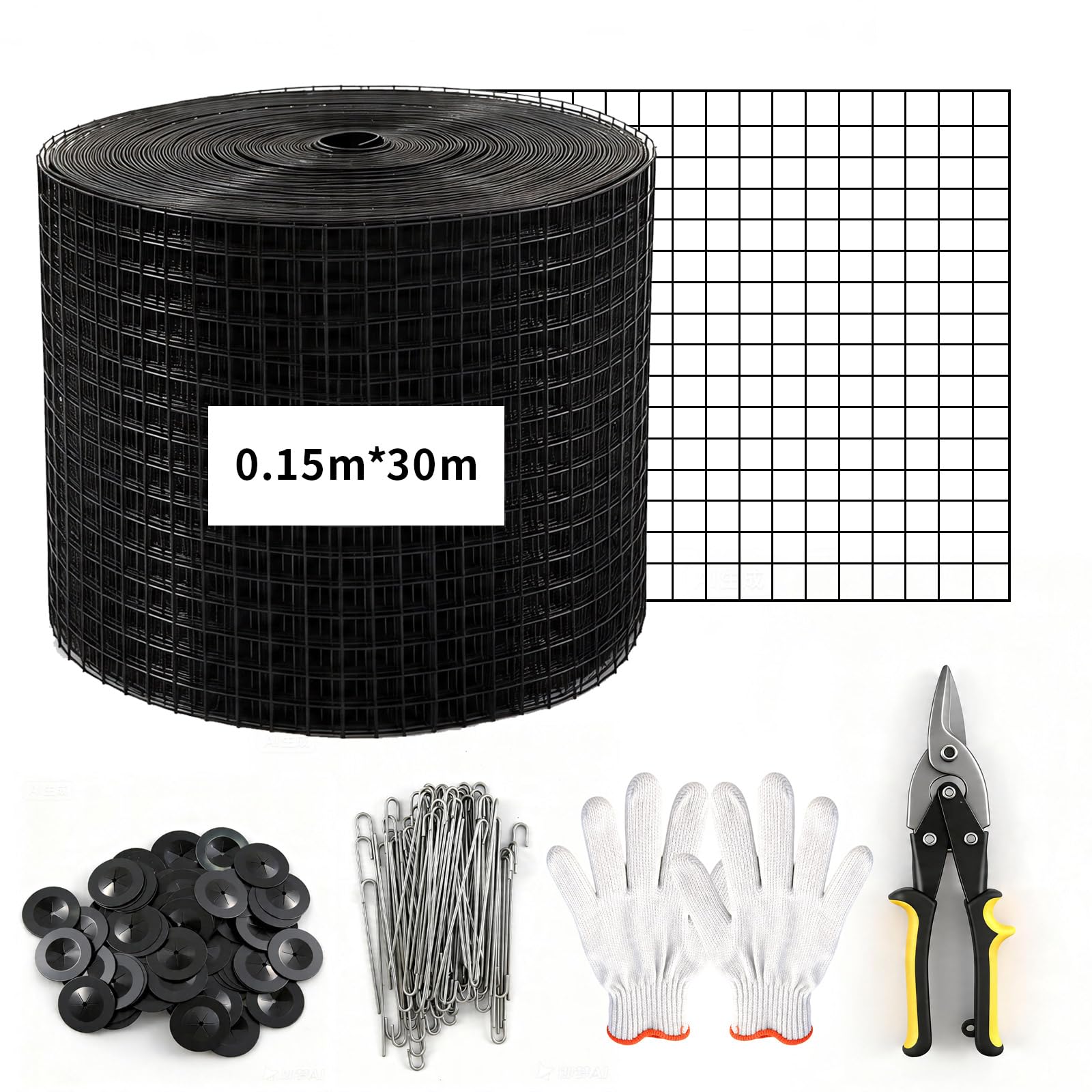 Solar Panel Bird Mesh Kit 6in x 100ft, Galvanised PVC Coated Wire Netting